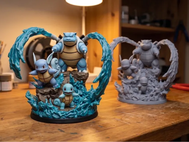 Squirtle Evolution Diorama