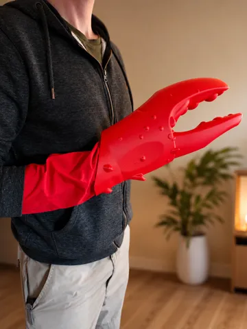 Modelo para impresión 3D: Crayfish / Lobster Claw Glove — vista de referencia 2