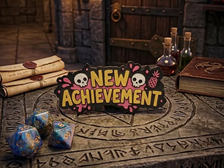 New Achievement Logo Sign & Keychain