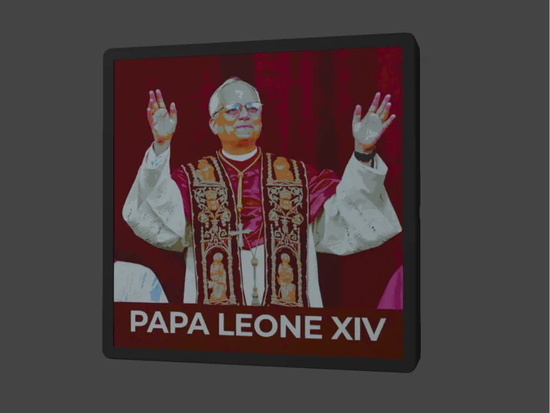 Leo XIV Robert Francis Prevost New Pope Lithophane