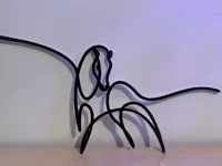 Cheval en une ligne — art mural — photo 1