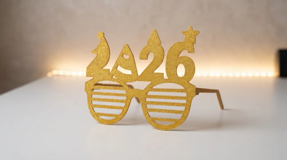 Yılbaşı 2026 Gözlükleri Dekoratif Koleksiyonluk Süs Hediyelik