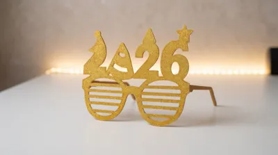 Yılbaşı 2026 Gözlükleri Dekoratif Koleksiyonluk Süs Hediyelik