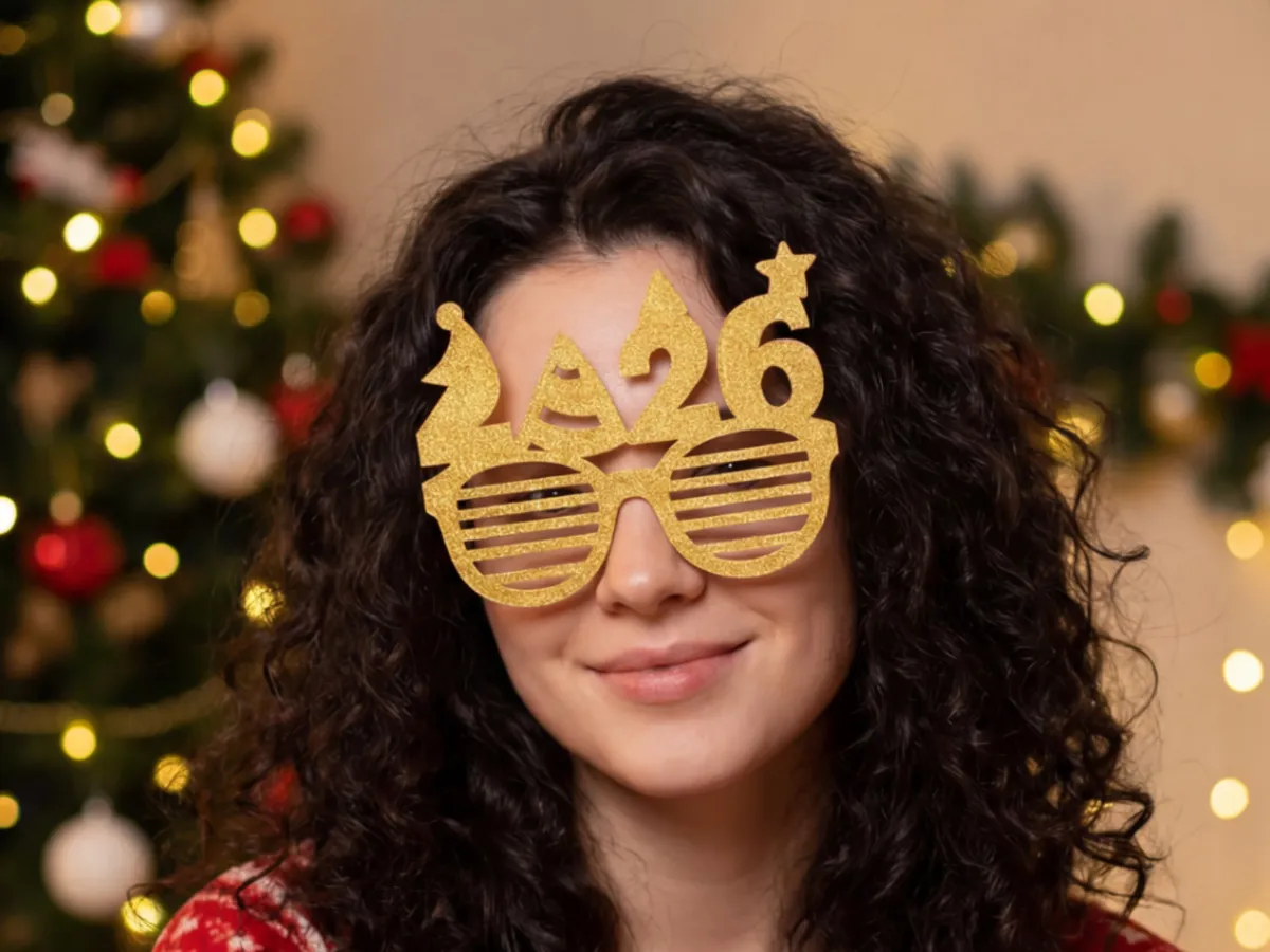 New Year 2026 Glasses Decorative Collectible Ornament Gift