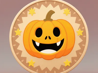 Halloween pumpkin coin