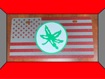 OHIO STATE Helmet Sticker license plate