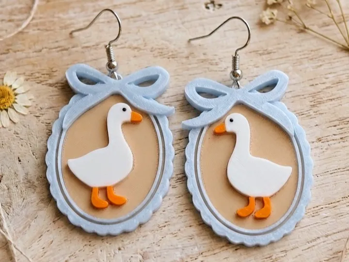 Goose Earrings view 3