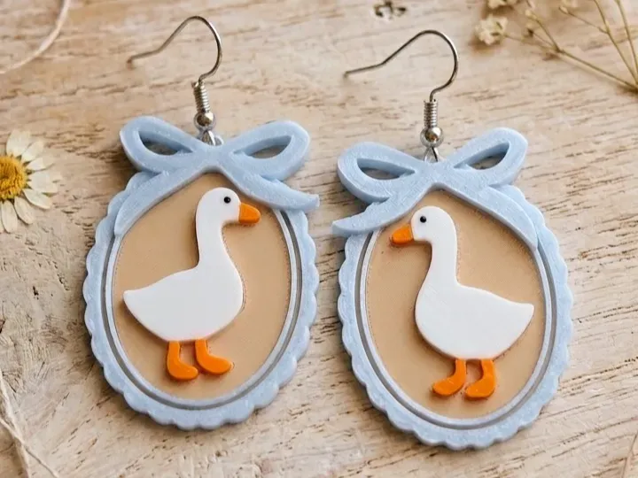 Goose Earrings view 2