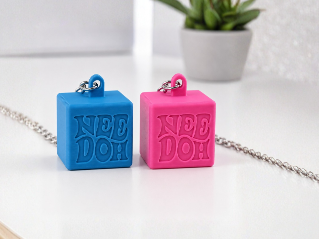 Viral NeeDoh Squishy Keychain | Trendy Accessory