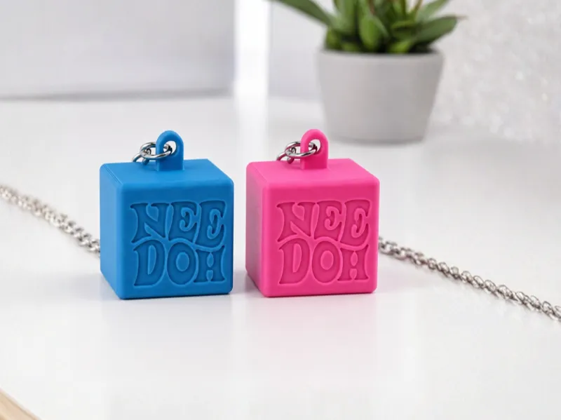Viral NeeDoh Squishy Keychain | Trendy Accessory