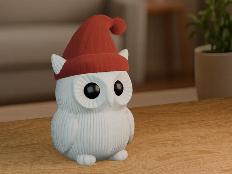 Cozy Christmas Owl 