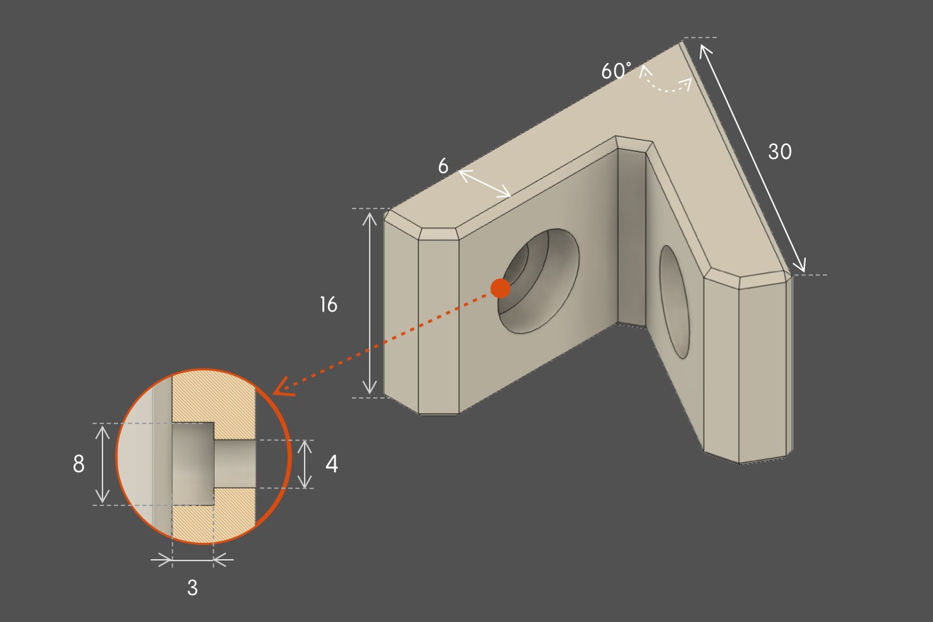 Miniatura 1 do modelo 3D 角码、L形连接件 - 可以定制任意角度和尺寸