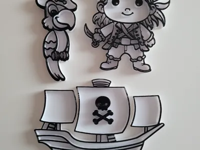Sensory Play Montessori Pirate Fill Molds