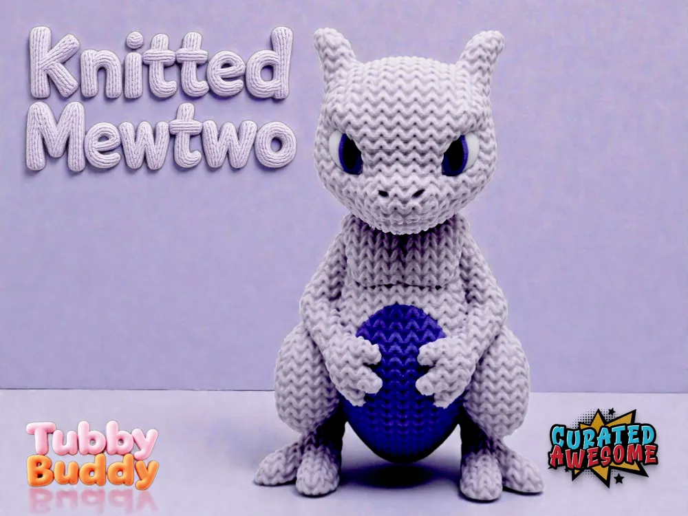 Knitted Mewtwo - Free 3D Print Model - MakerWorld