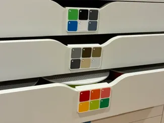 Swatch Display Board for IKEA Alex Drawers