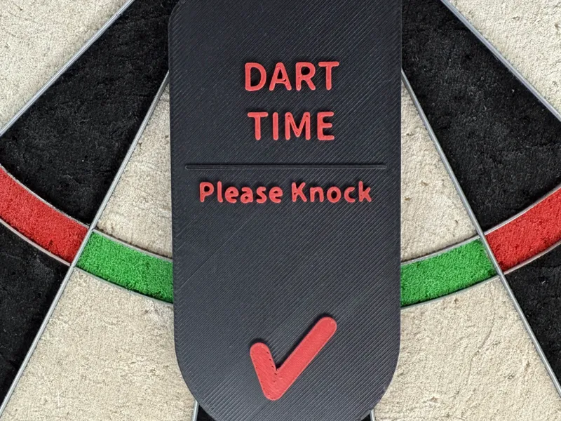 Dart-Time Door Hanger