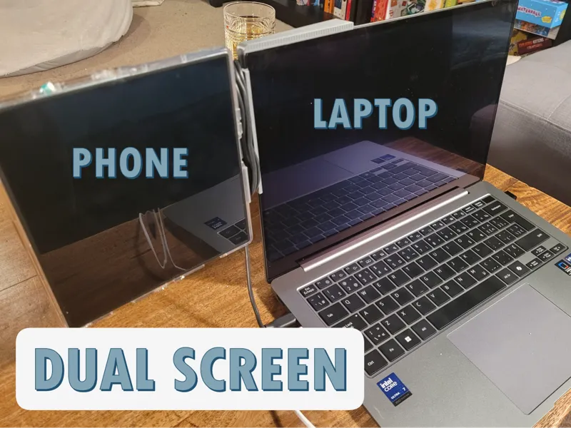 Laptop Dual Screen Phone Holder