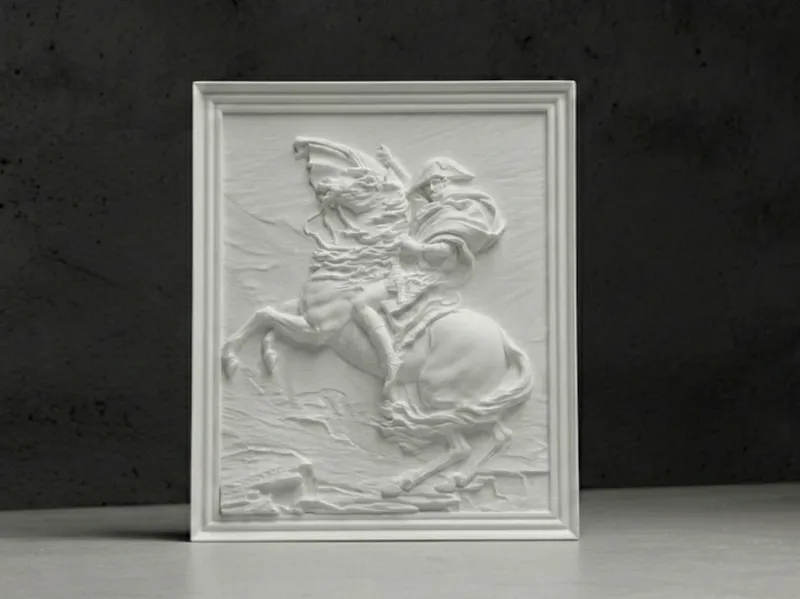Napoleon Crossing the Alps - Sculpture painting