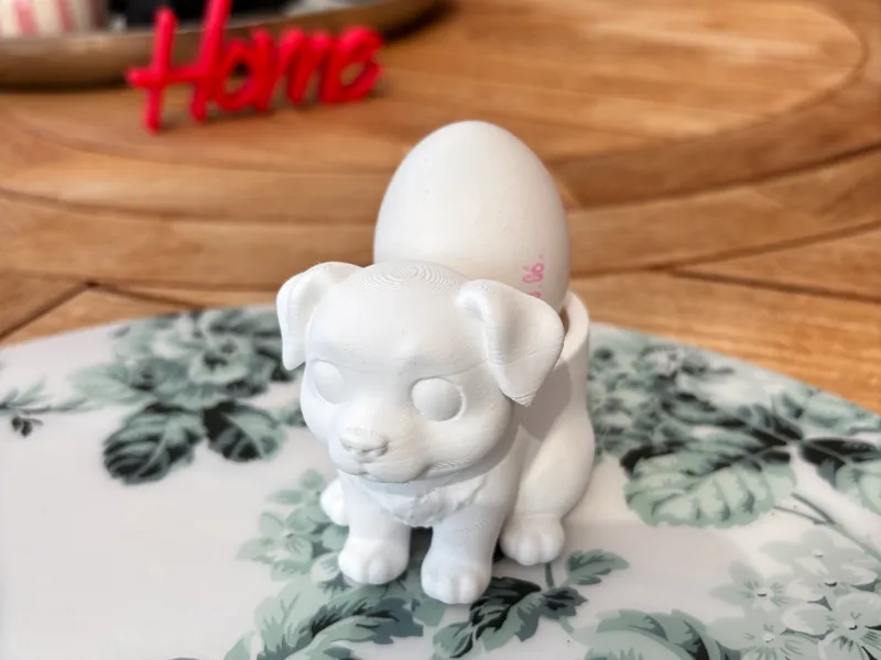 Snowy Puppy Egg Cup-Cute Dog Breakfast Decoration