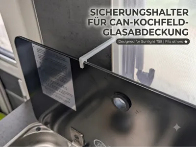 CAN Gas Hob Glass Cover Holder & Secure