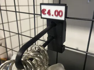 Modular Locking Display Rack for Metal Grid Panels