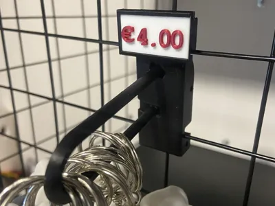 Modular Locking Display Rack for Metal Grid Panels
