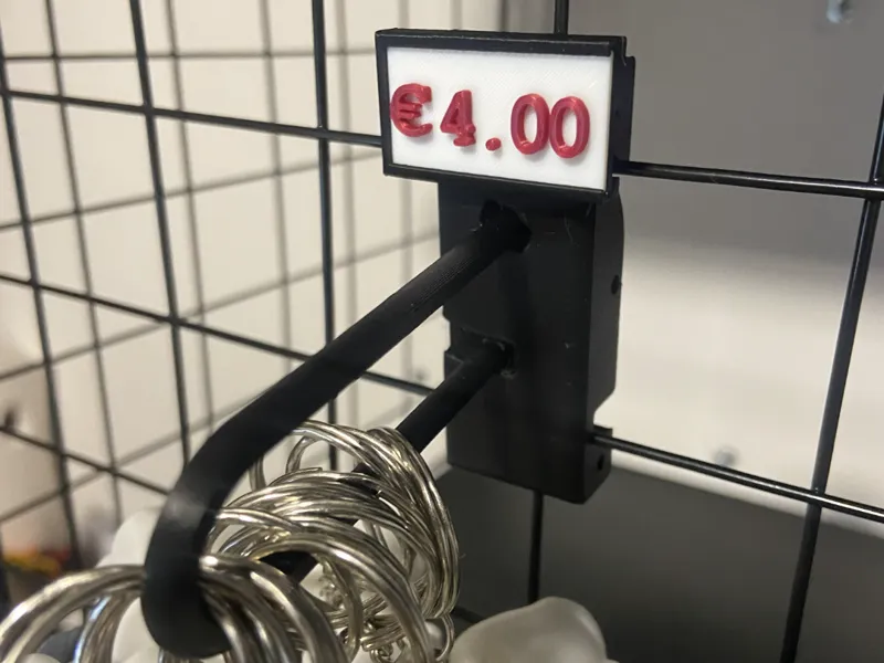Modular Locking Display Rack for Metal Grid Panels