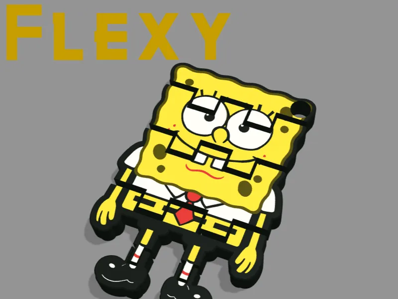 Flexy SpongeBob - Articulated Keychain
