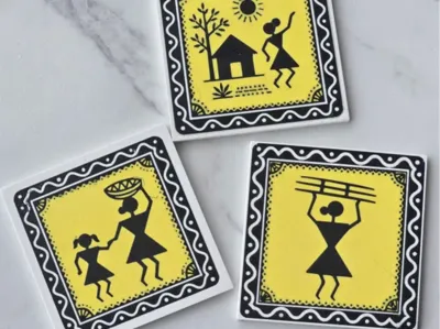 Warli Art Coaster Set 