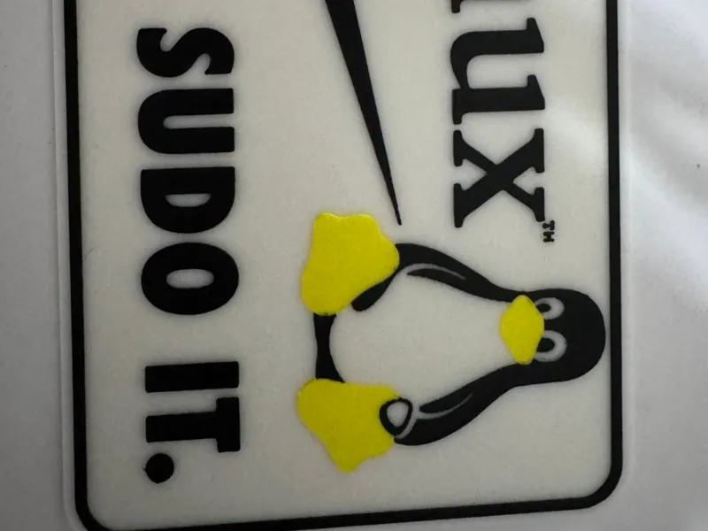 Linux JUST SUDO IT. sign