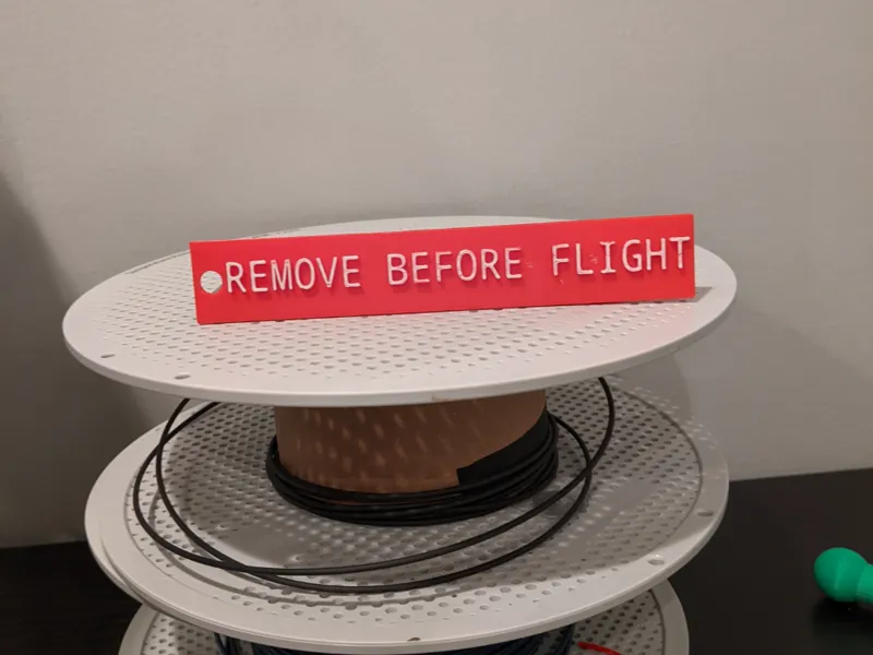 Fighter Jet Remove Before Flight Keychain