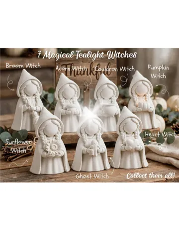 Accesorio de iluminación decorativa: Tealight Witch With Ghost Figure — vista de referencia 2