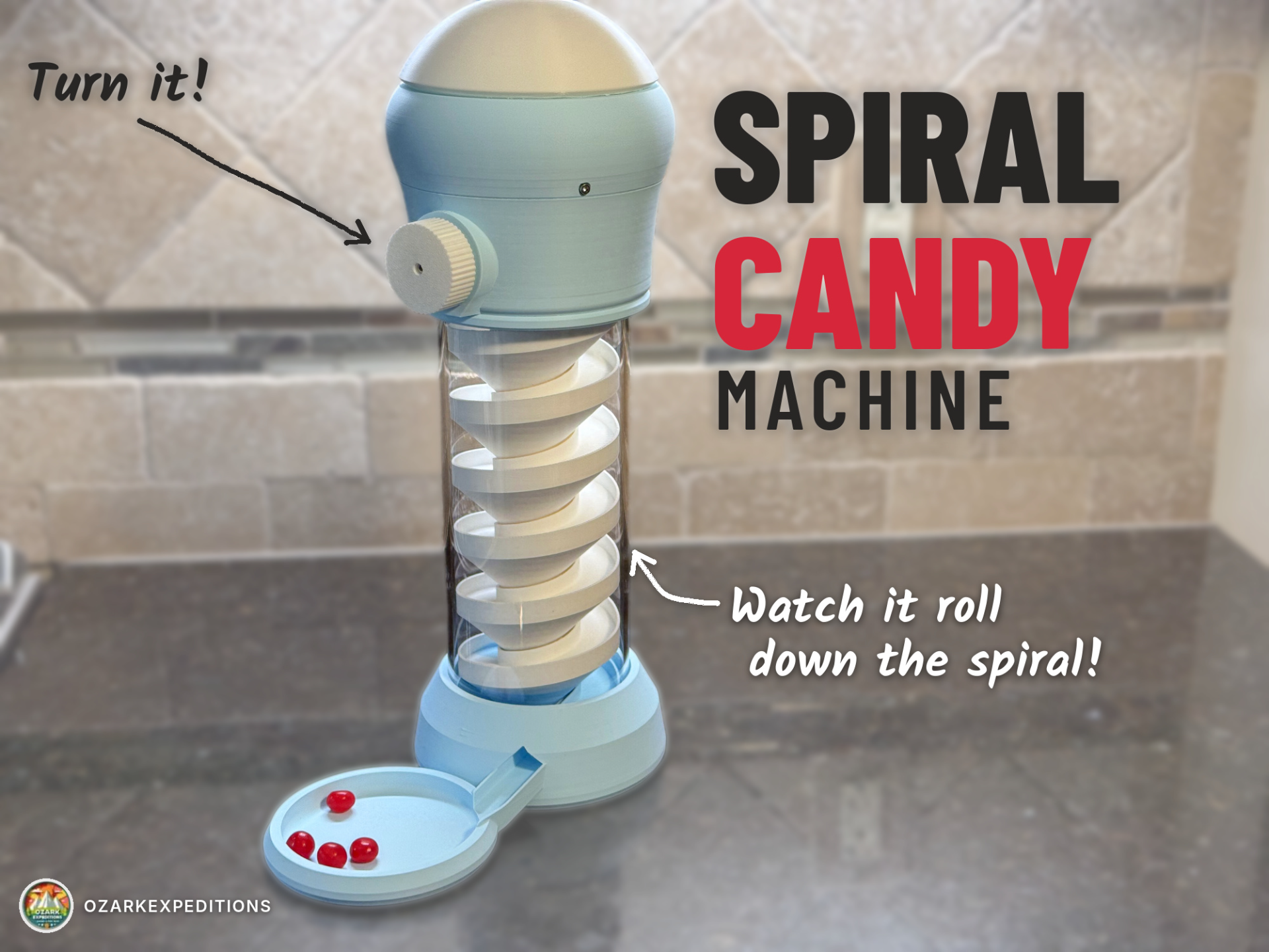 Spiral Candy Machine - Turn It & Watch It Roll - 1