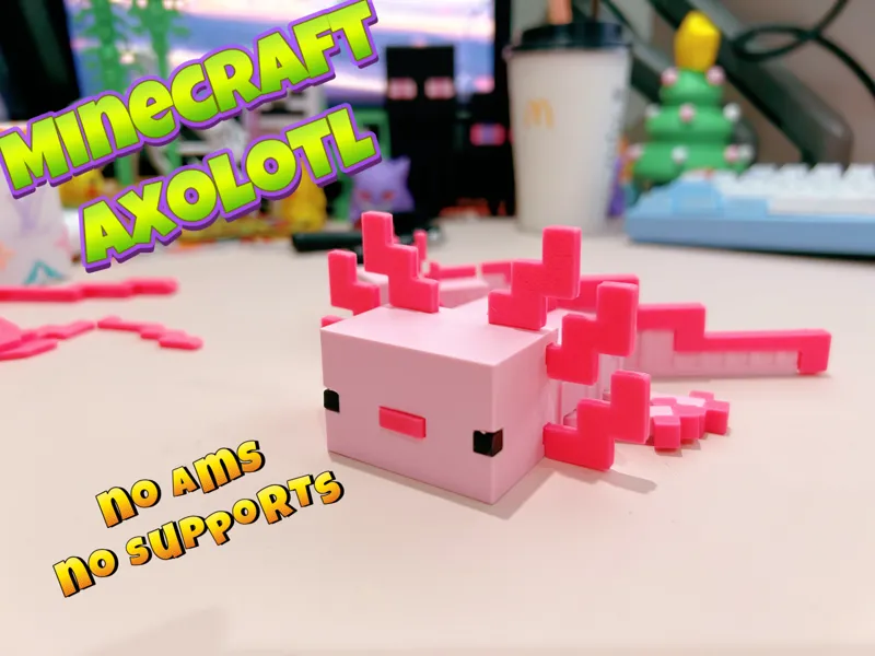 【MC】Minecraft 我的世界 蝾螈 美西螈 AXOLOTL 关节可动