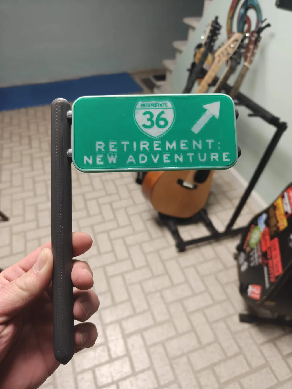 Retirement Road Sign - Free 3D Print Model - MakerWorld