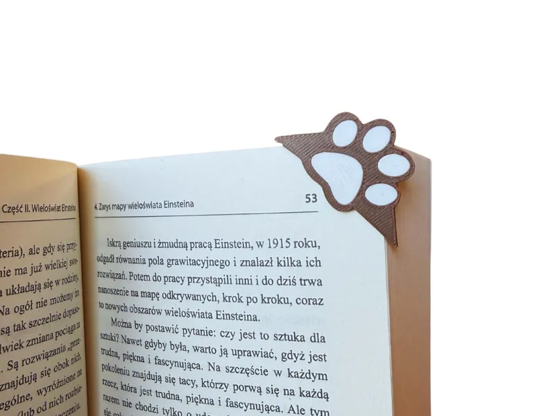 Cat Dog Paw Print Cute Bookmark Corner Animal