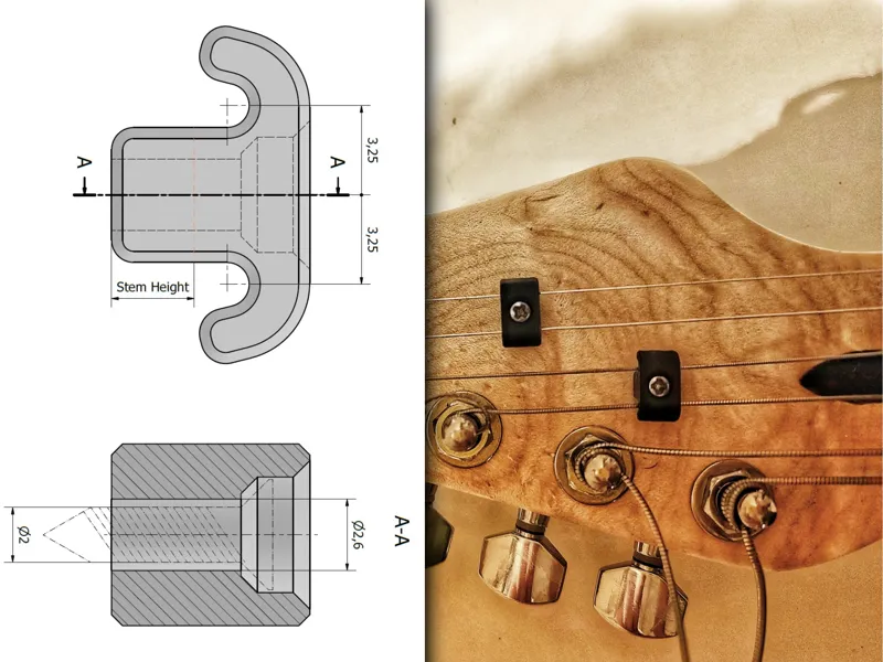 String Tree for Guitar (2 strings)