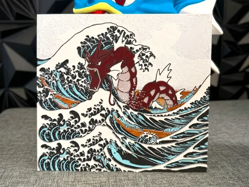 Pokemon Hueforge X La gran Ola de Kanagawa  - Wall