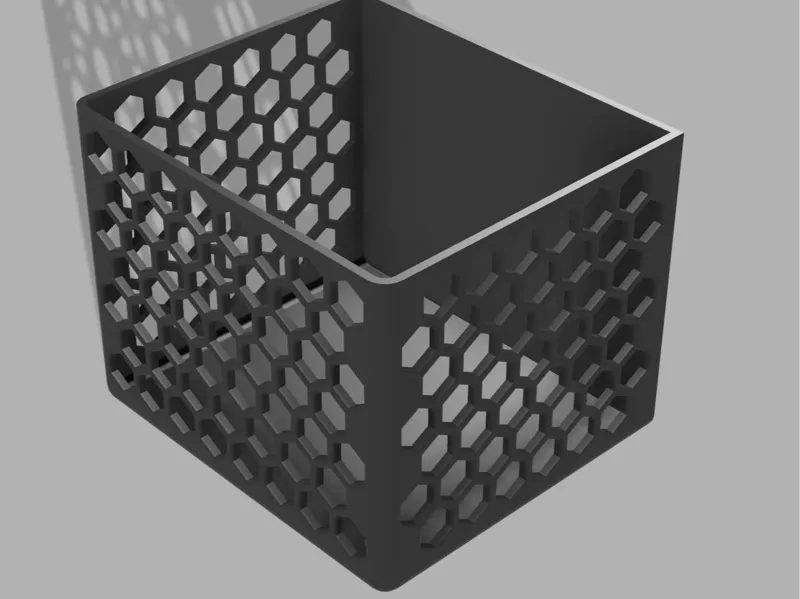 Organizer box with hex pattern W:144 H:133 D:130