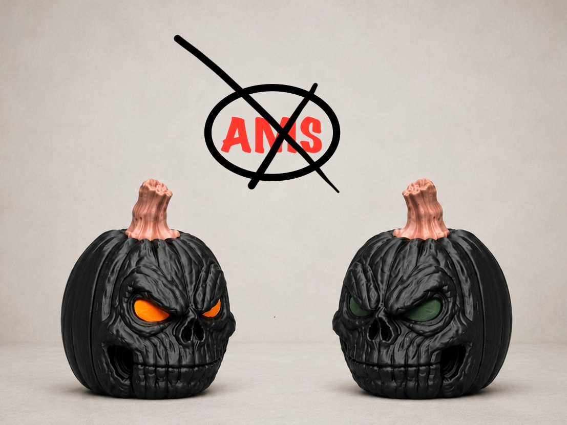 Grim Skull Pumpkin – Multipart 3D model