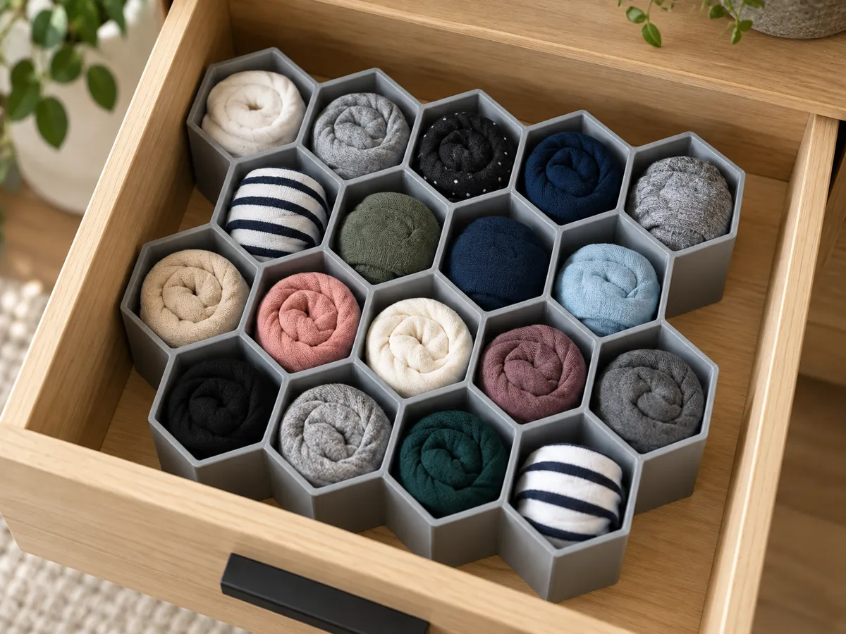 Modular Honeycomb Drawer Organizer - Free 3D Print Model - MakerWorld
