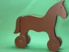 Wooden-Style Rolling Horse for Pieksekisten Charity