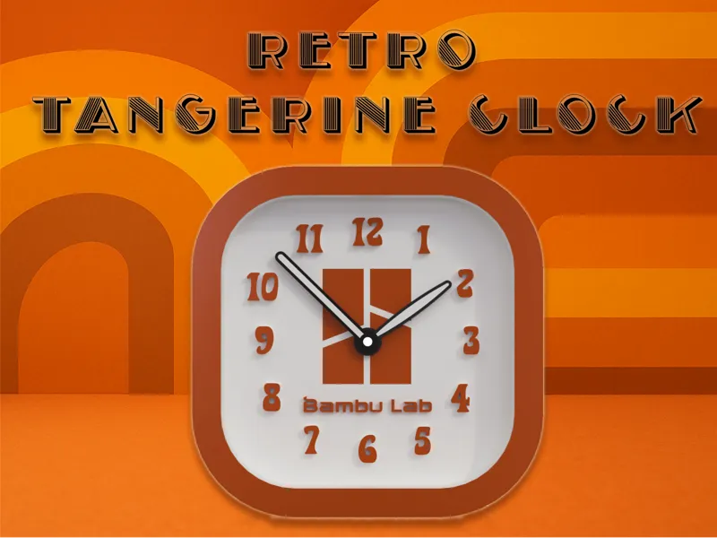 RETRO TANGERINE CLOCK - HORLOGE VINTAGE