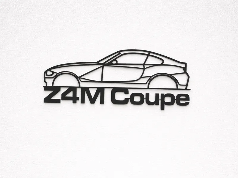 Z4M Coupe E86 Wall Art Sign with Title