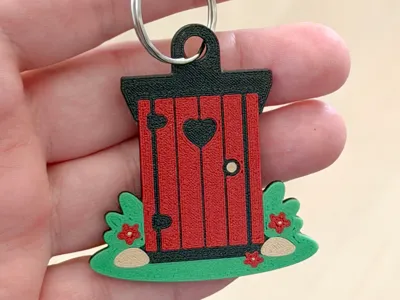 Outhouse/toilet keychain