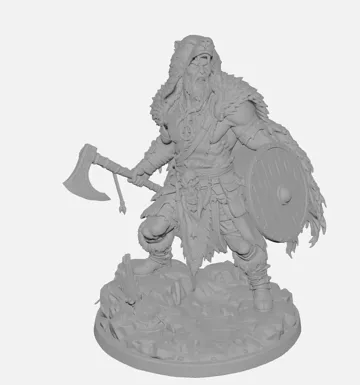 Modelo para impresión 3D: Berserker Oso – Furia del Norte — vista de referencia 3