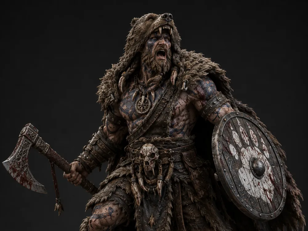 Modelo para impresión 3D: Berserker Oso – Furia del Norte. Referencia del modelo original.