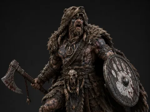 Modelo para impresión 3D: Berserker Oso – Furia del Norte — referencia de MakerWorld