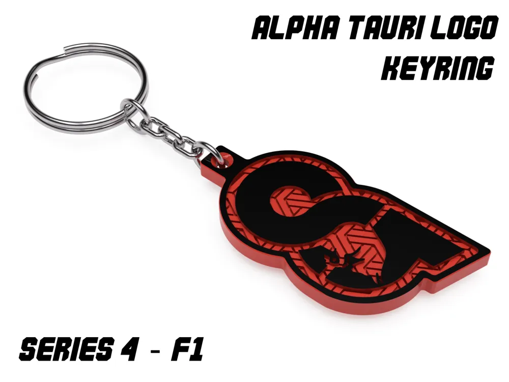 Alpha Tauri Logo Keyring - Free 3D Print Model - MakerWorld