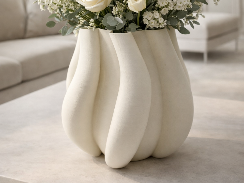 Sculpted Wave Vase
